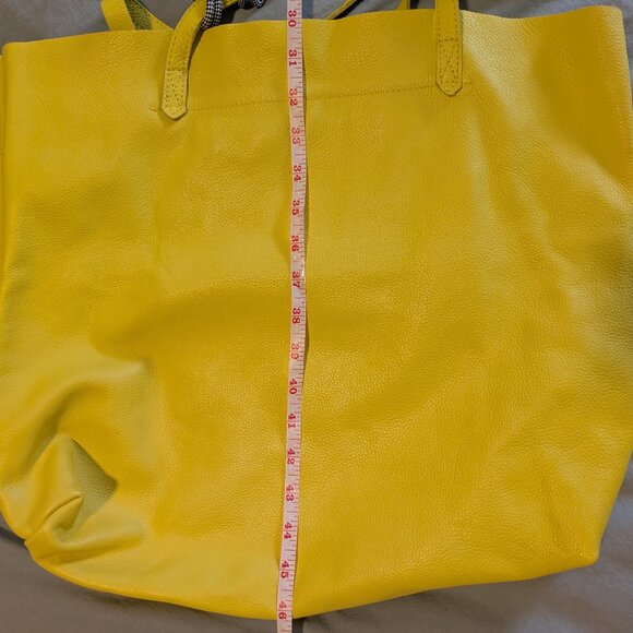 Yellow Leather Tote Bag - Picture 4 of 6